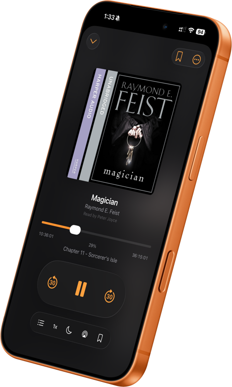 Audiory player showing an audiobook with playback controls